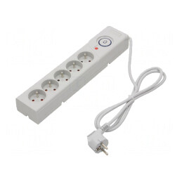 Prelungitor 5 Prize cu Protecție la Supratensiune 10A | Electronic-mag.ro | Componente Electronice