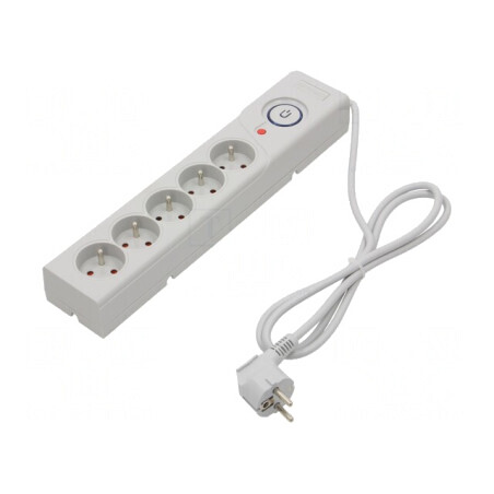Prelungitor 5 Prize cu Protecție la Supratensiune 10A | Electronic-mag.ro | Componente Electronice