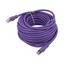 Patch Cord S/FTP Cat6a 12m Violet | Electronic-mag.ro | Componente Electronice