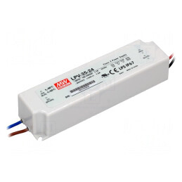 Alimentator LED 36W 24V 1.5A IP67 | Electronic-mag.ro | Componente Electronice
