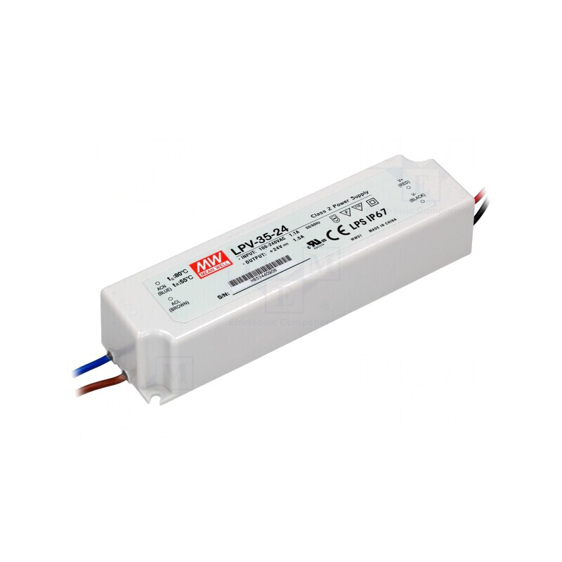 Alimentator LED 36W 24V 1.5A IP67 | Electronic-mag.ro | Componente Electronice