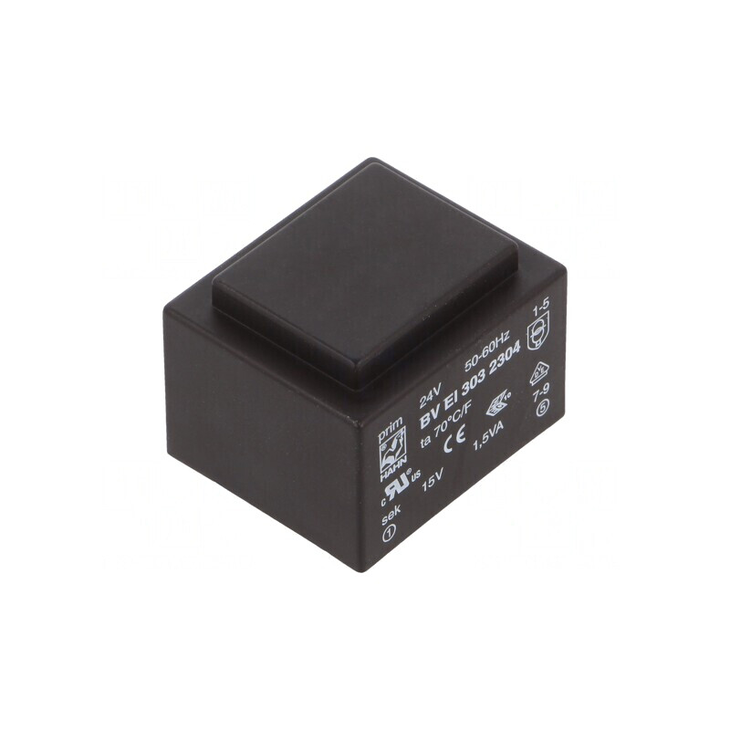Transformator Încapsulat 1,5VA 24VAC 15V 100mA PCB | Electronic-mag.ro | Componente Electronice