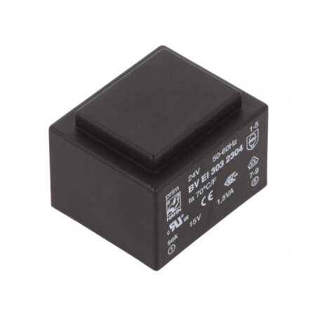 Transformator Încapsulat 1,5VA 24VAC 15V 100mA PCB | Electronic-mag.ro | Componente Electronice