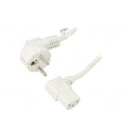 Cablu Alimentare CEE 7/7 Ștecăr Unghi 90° IEC C13 5m | Electronic-mag.ro | Componente Electronice