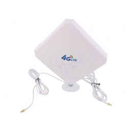 Antenă | LTE | 20dBi | pentru montare pe perete | 50Ω | CRC9 | -40÷85°C | 4G-ANT-PNL01-CRC9