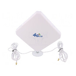 Antenă | LTE | 20dBi | pentru montare pe perete | 50Ω | TS9 | -40÷85°C | 4G-ANT-PNL01-TS9