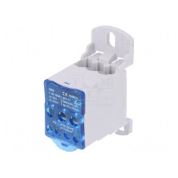 Bloc de distribuție 7 borne 2,5-16mm2 TS35 1kV | Electronic-mag.ro | Componente Electronice