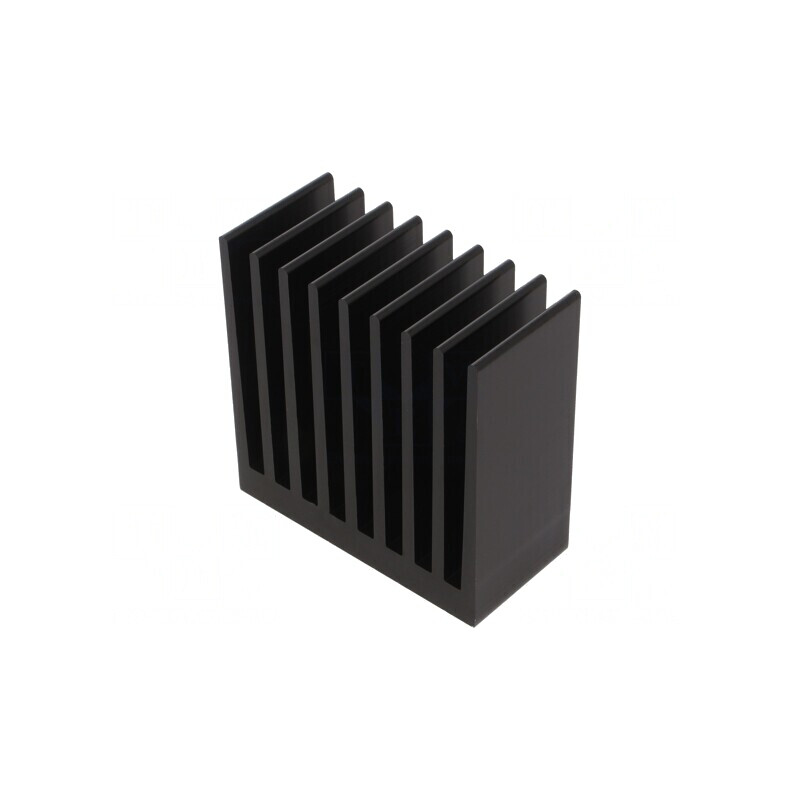 Radiator extrudat cu aripioare negru 37,5x80x80 mm | Electronic-mag.ro | Componente Electronice