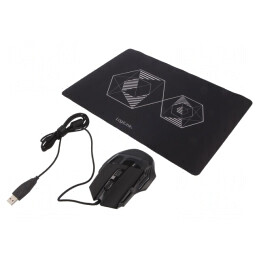 Mouse optic negru USB cu 7 butoane | Electronic-mag.ro | Componente Electronice