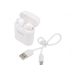 Căşti fără fir cu microfon albă USB 10m | Electronic-mag.ro | Componente Electronice