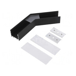 Conector 135° negru aluminiu VARIO30-02 | Electronic-mag.ro | Componente Electronice