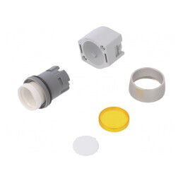 Comutator Galben 22mm Acționat prin Apăsare | Electronic-mag.ro | Componente Electronice