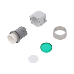 Comutator apăsare 22mm verde stabil 1 poziție | Electronic-mag.ro | Componente Electronice
