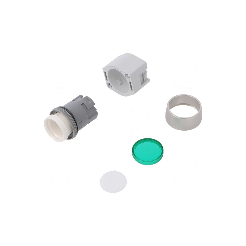 Comutator apăsare 22mm verde stabil 1 poziție | Electronic-mag.ro | Componente Electronice