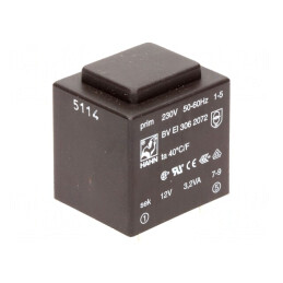 Transformator 3,2VA 230V 12V 267mA PCB | Electronic-mag.ro | Componente Electronice