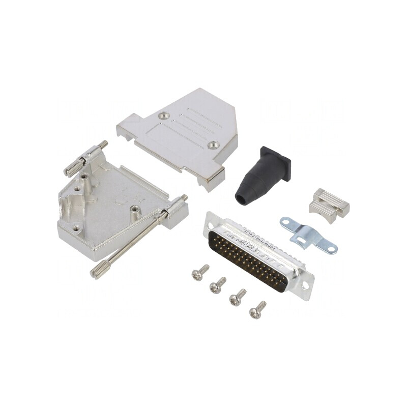 Conector D-Sub HD 44-Pin Tată Unghi 45° Lipire Pe Cablu Gold Flash | Electronic-mag.ro | Componente Electronice