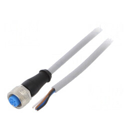 Cablu de Conectare M12 2m IP67 250VAC 4A | Electronic-mag.ro | Componente Electronice