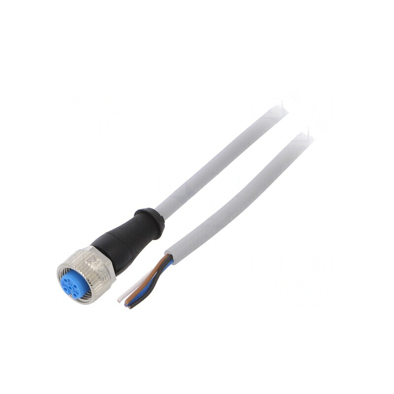 Cablu de Conectare M12 2m IP67 250VAC 4A | Electronic-mag.ro | Componente Electronice