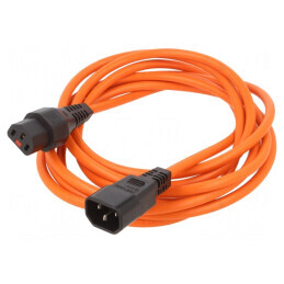 Cablu Alimentare IEC C13 Mamă la C14 Tată 3.5m cu Blocare | Electronic-mag.ro | Componente Electronice