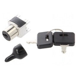 Întrerupător cu cheie 2 poziții DPDT | Electronic-mag.ro | Componente Electronice