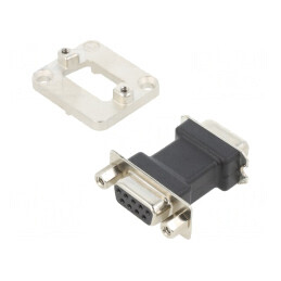 Conector D-SUB 9P F-F NADB9FF | Electronic-mag.ro | Componente Electronice