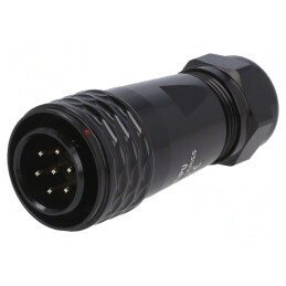 Mufă SA20 tată 7 pini IP67 10A 500V cablu 8-12mm | Electronic-mag.ro | Componente Electronice