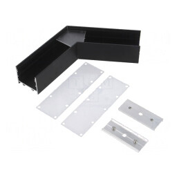 Conector 120° Aluminiu Anodizat Negru VARIO30-02 | Electronic-mag.ro | Componente Electronice