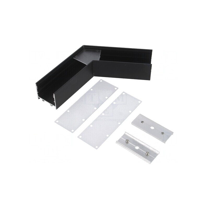 Conector 120° Aluminiu Anodizat Negru VARIO30-02 | Electronic-mag.ro | Componente Electronice