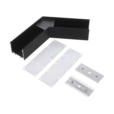 Conector 120° Aluminiu Anodizat Negru VARIO30-02 | Electronic-mag.ro | Componente Electronice