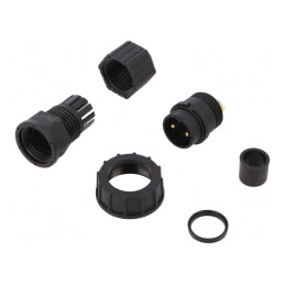 Mufă Circulară 2-PIN Aurită 20A DC-02BFMB-SL7001 | Electronic-mag.ro | Componente Electronice