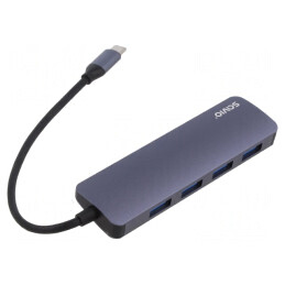 Hub USB 4 Porturi USB-A și USB-C 3.1 Gri 5Gbps | Electronic-mag.ro | Componente Electronice