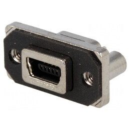 Soclu USB Mini B THT 5 Pin IP67 | Electronic-mag.ro | Componente Electronice