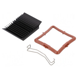 Radiator extrudat cu aripioare BGA negru 37,5mm | Electronic-mag.ro | Componente Electronice