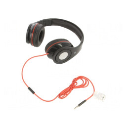 Căști Over-Ear cu Microfon Jack 3.5mm Negru 1.5m | Electronic-mag.ro | Componente Electronice