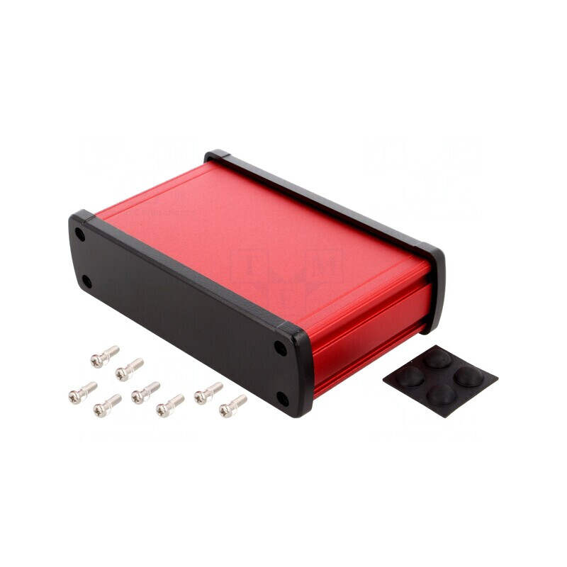Carcasă Universală Aluminiu Roșu 146,6x89x41,6mm | Electronic-mag.ro | Componente Electronice