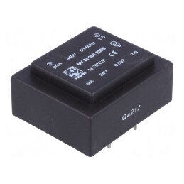 Transformator Încapsulat 0,5VA 440VAC 24V 20mA PCB | Electronic-mag.ro | Componente Electronice