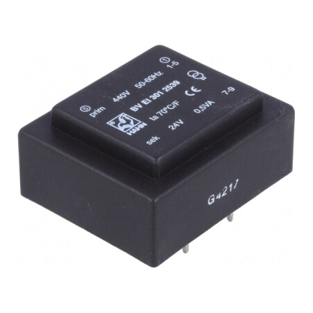 Transformator Încapsulat 0,5VA 440VAC 24V 20mA PCB | Electronic-mag.ro | Componente Electronice