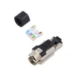 Mufă RJ45 Cat 6 Ecranat 8p8c | Electronic-mag.ro | Componente Electronice