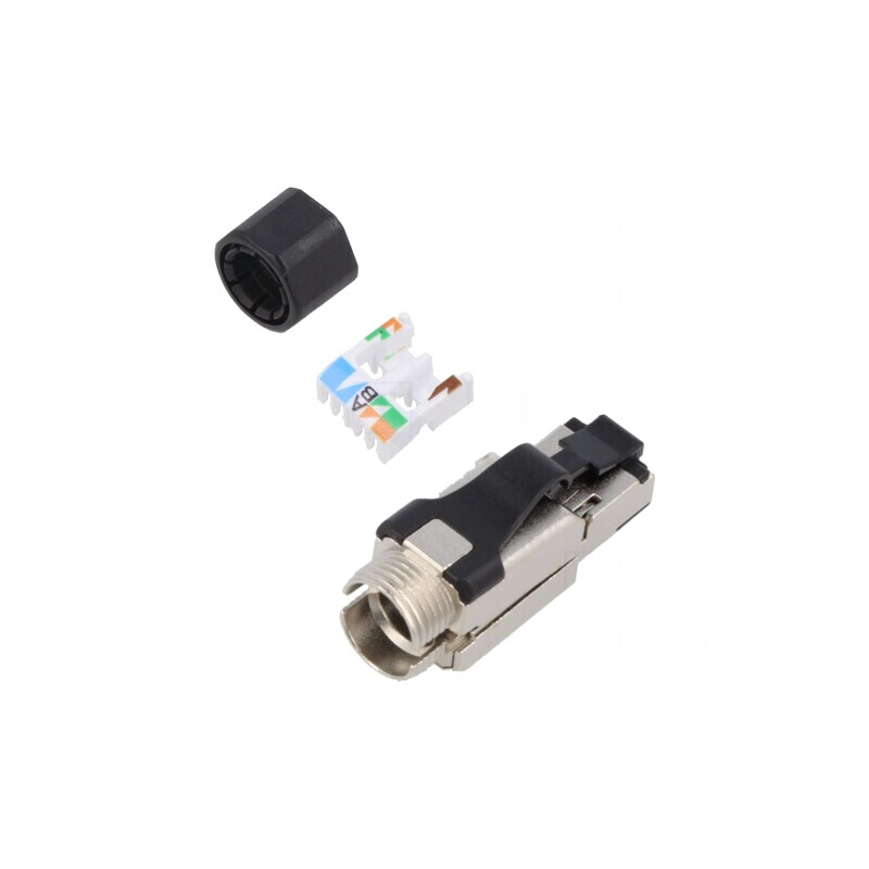 Mufă RJ45 Cat 6 Ecranat 8p8c | Electronic-mag.ro | Componente Electronice