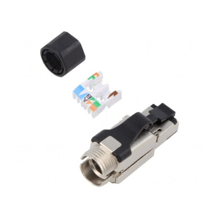Mufă RJ45 Cat 6 Ecranat 8p8c | Electronic-mag.ro | Componente Electronice