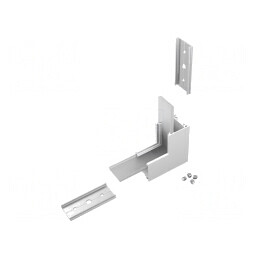 Conector 90° Alb Aluminiu Policabonat LINEA20 | Electronic-mag.ro | Componente Electronice