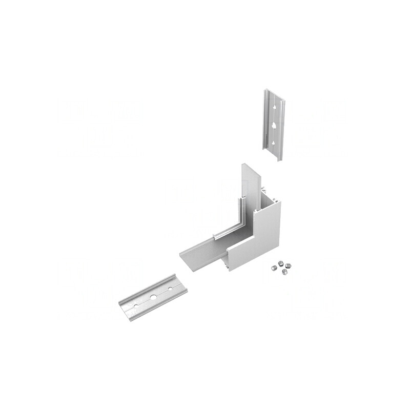 Conector 90° Alb Aluminiu Policabonat LINEA20 | Electronic-mag.ro | Componente Electronice