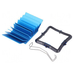 Radiator extrudat cu aripioare BGA albastru 31x31mm | Electronic-mag.ro | Componente Electronice