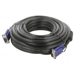 Cablu D-Sub 15 pini HD 15m Negru | Electronic-mag.ro | Componente Electronice