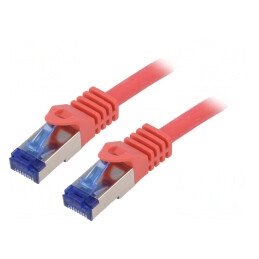 Patch Cord S/FTP Cat 6a LSZH Roșu 10m | Electronic-mag.ro | Componente Electronice