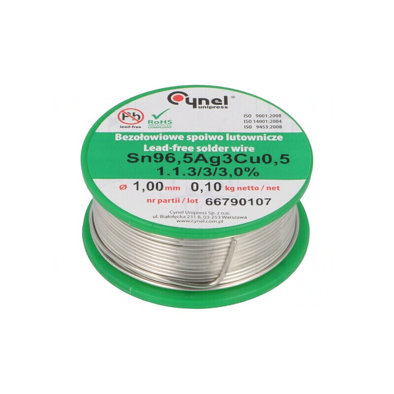 Sârmă de lipit fără plumb 1mm 100g bobină | Electronic-mag.ro | Componente Electronice Sârmă de lipit fără plumb 1mm 100g bobină | Electronic-mag.ro | Componente Electronice