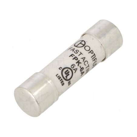 Siguranță ardere rapidă 6A 600V 10.3x38mm | Electronic-mag.ro | Componente Electronice