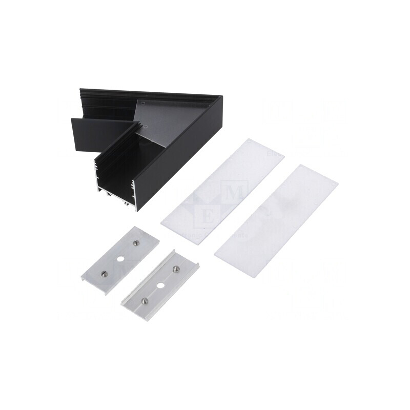 Conector 60° Aluminiu Anodizat Negru VARIO30 | Electronic-mag.ro | Componente Electronice