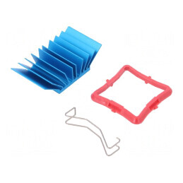 Radiator BGA cu aripioare albastru 27x27mm | Electronic-mag.ro | Componente Electronice