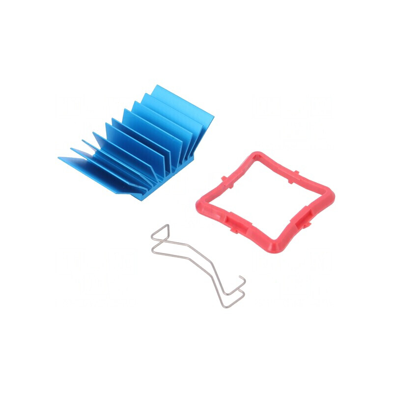 Radiator BGA cu aripioare albastru 27x27mm | Electronic-mag.ro | Componente Electronice
